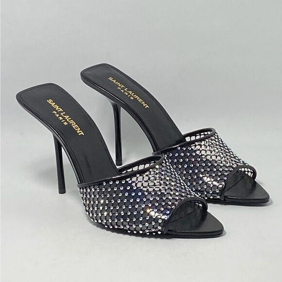 Saint Laurent Luz Mules In Mesh With Rhinestones size 39 - Picture 7 of 13